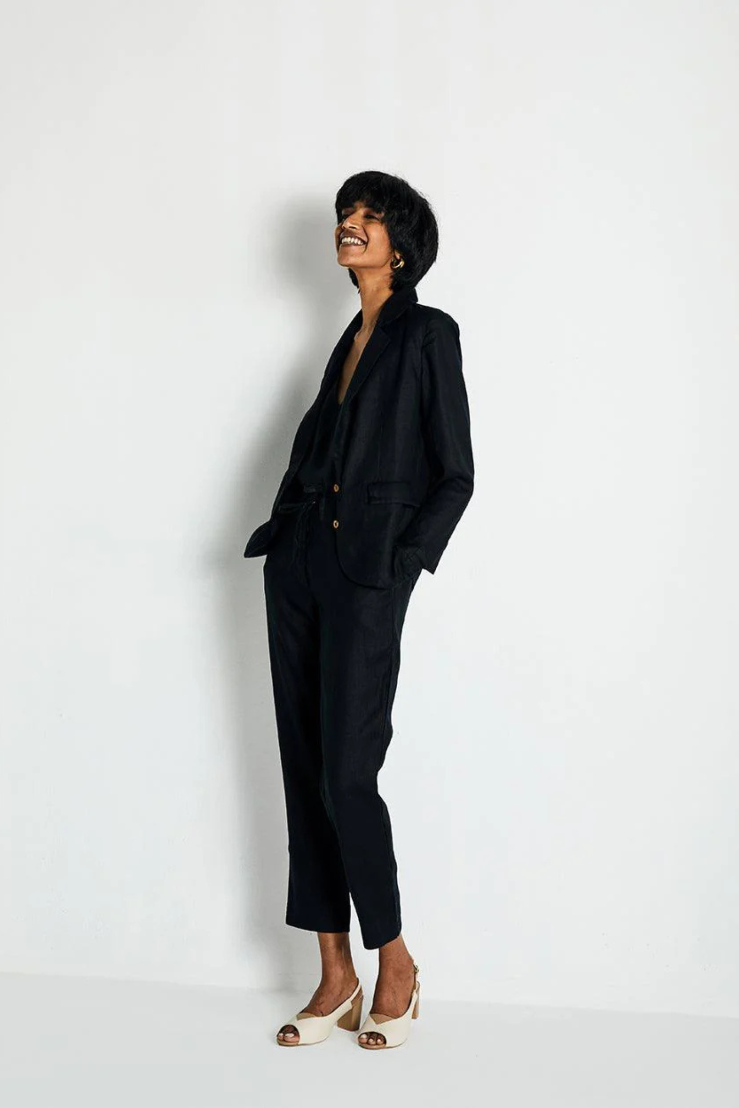 Hemp Three Piece Set in Black