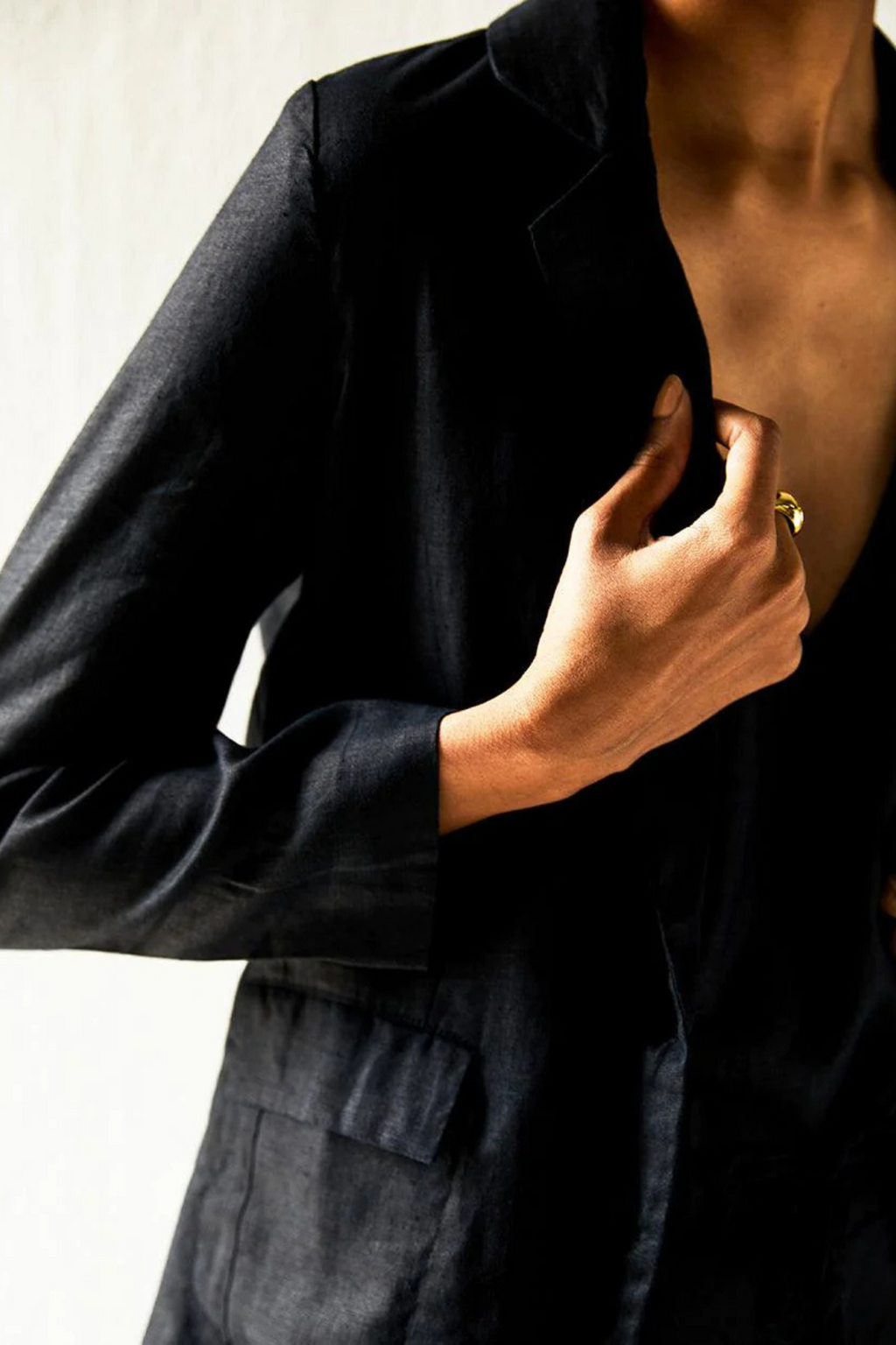 Hemp Three Piece Set in Black