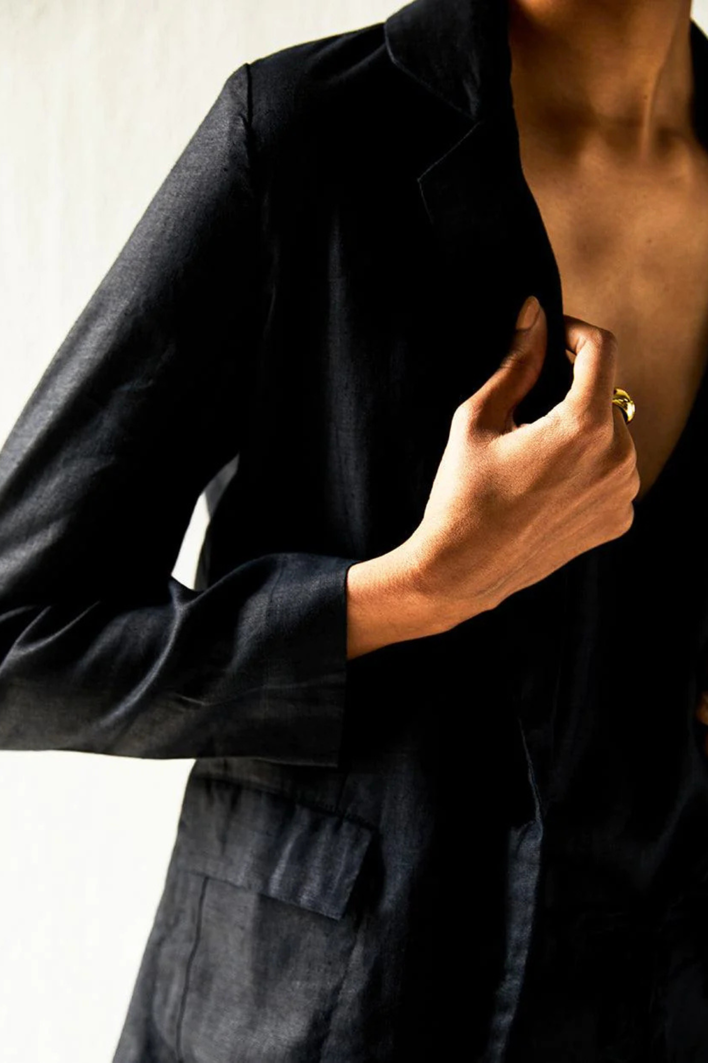 Hemp Three Piece Set in Black