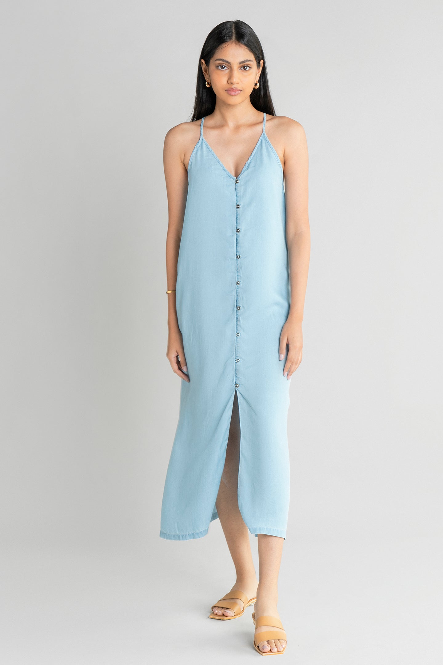 In The Mood For Love Denim Midi Dress