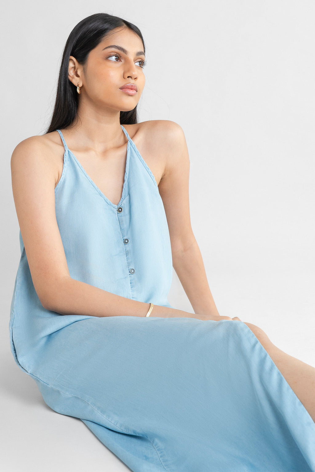 In The Mood For Love Denim Midi Dress