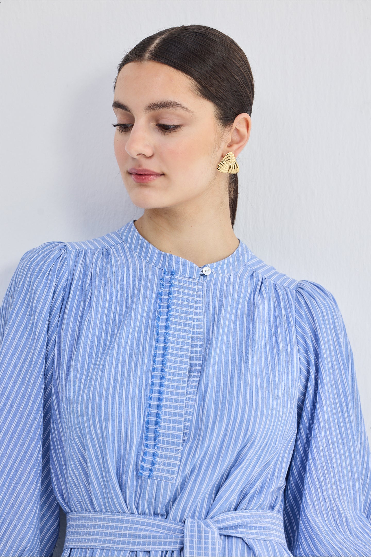 Oversized Tunic Dress in Stripes