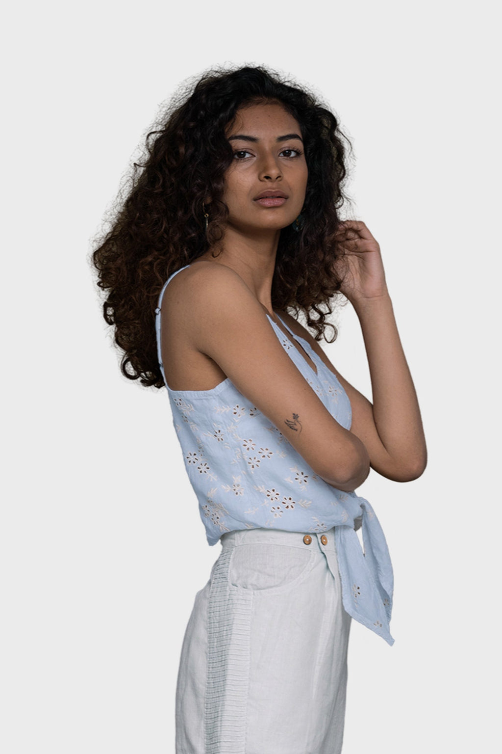 Pool Day Tan Lines Top in Blue